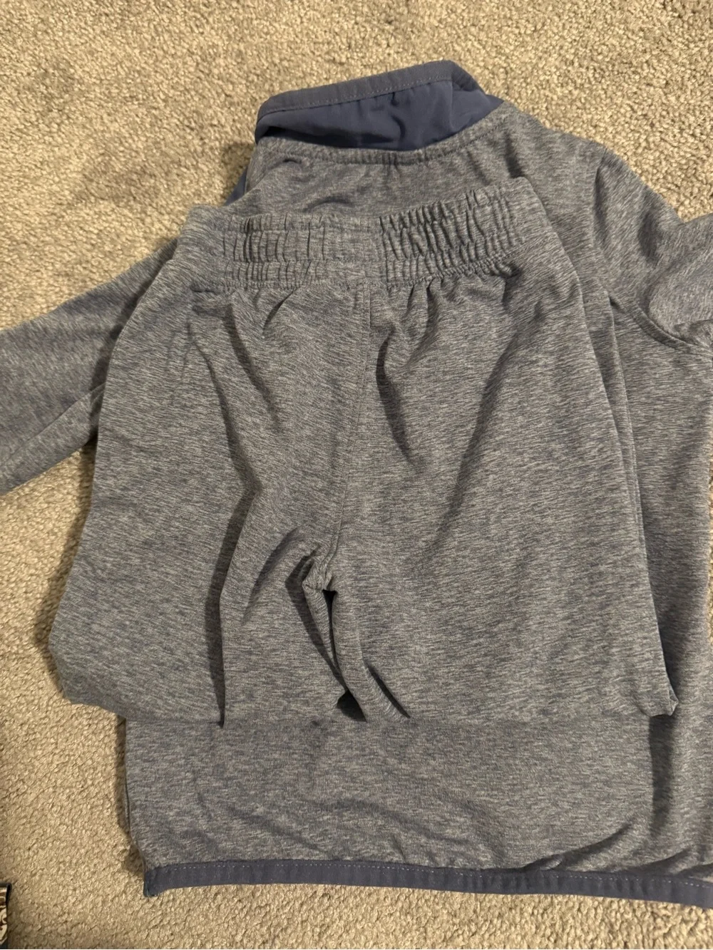 90 Degree By Reflex Grey and Navy Kids Zip-Up Matching Set